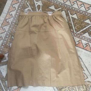 Midi Tan Zipper Back Skirt